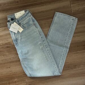 American Eagle Outfitters Strigid Mom Jean - Blue Breeze Color